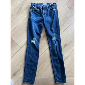 FRAME Denim Le Skinny de Jeanne Distressed Blue Wash Jeans Size 26‎